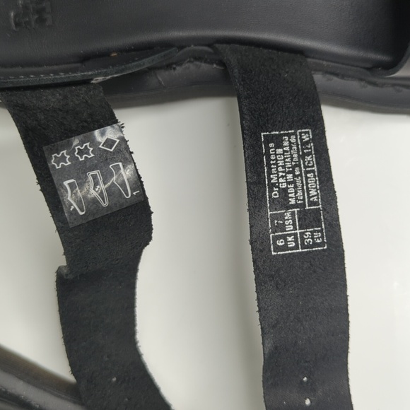 NWB Dr. Martens Gryphon Black Leather Sandals Women's 8 UK 6 EU 39 - Picture 6 of 9